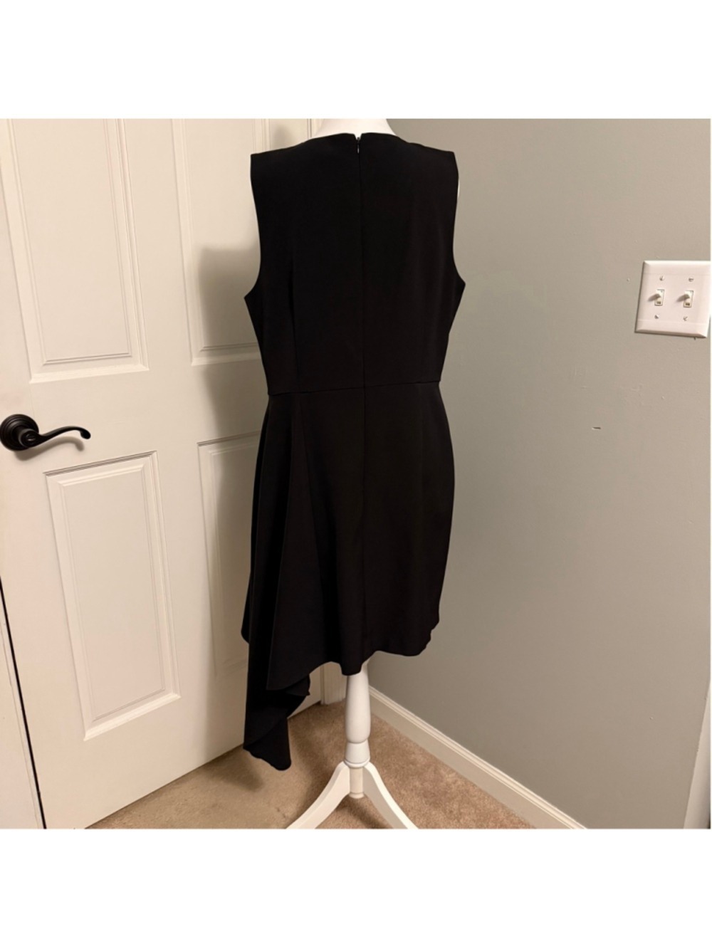 Chelsea28 Black Asymetrical A-Line Dress Size 14 EUC - Picture 6 of 8